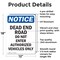 Signmission Dead End Road Do Not Enter Authorized OSHA Notice Sign, Aluminum, 12in W x 18in L, 2PK OS-2PACK-NS-A-1218-V-10946 - alternate 3